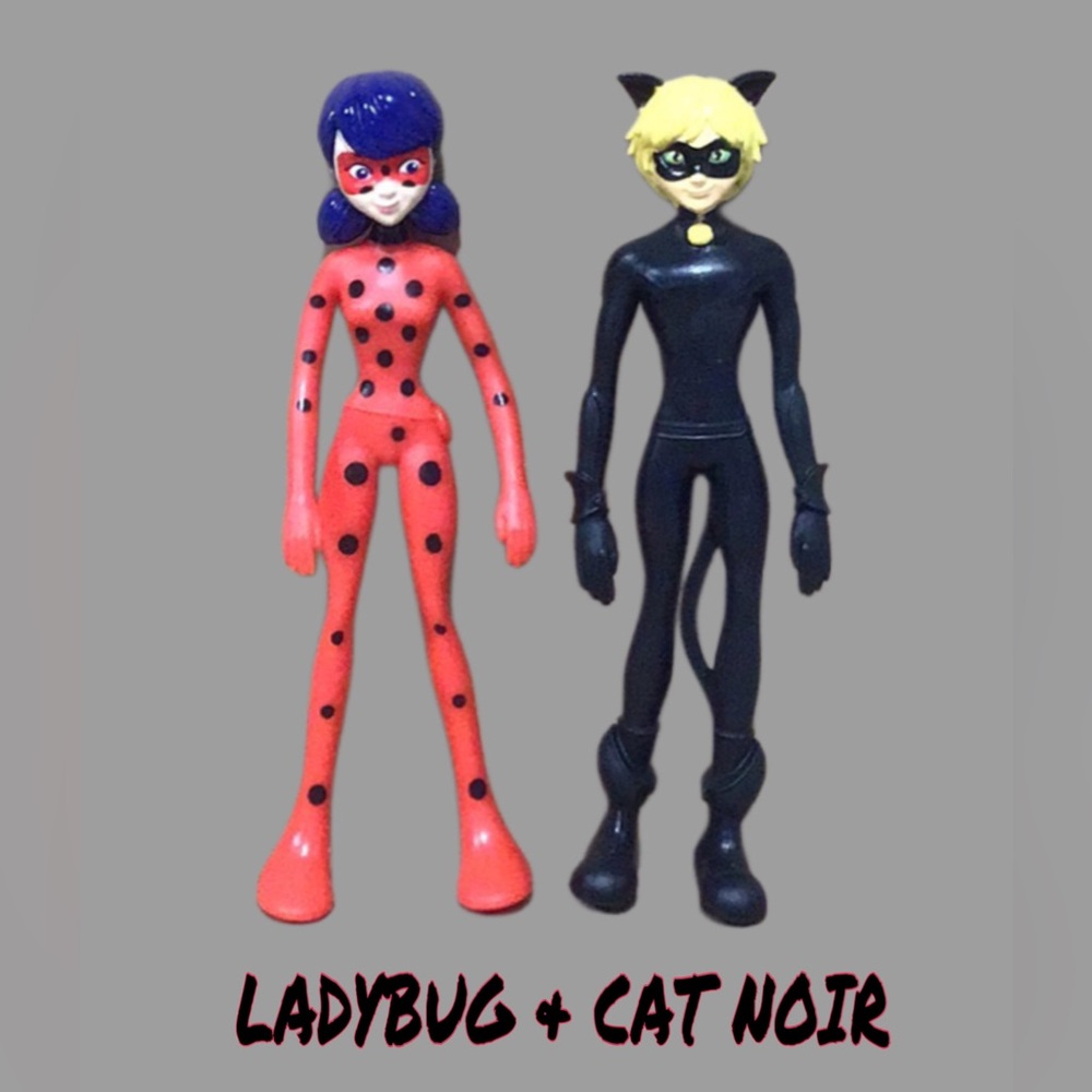 TCG TOYS Miraculous Ladybug & Cat Noir Flexible Action Figures